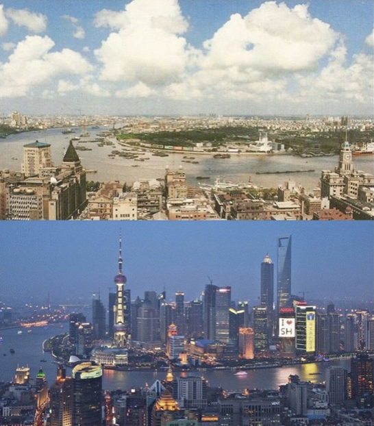 世界主要城市半個世紀(jì)變化對比,上海深圳認(rèn)不出了